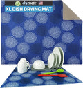 Drymate Jumbo XL Dish Drying Mat (19”x24”), Low-Profile, Super Absorbent, Quick Dry Fabric, Waterproof & Slip-Resistant, for Kitchen Counter, Trimmable, Easy to Clean (USA Made)(GoodBlue)