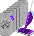 Reusable Mop Pads for Swiffer WetJet, Wet Pads Refills for 12'' Spray Mop, Microfiber Refill Machine Washable Up to 100+ Floor Cleaning for All Kinds of Floor Types, 7 Pack