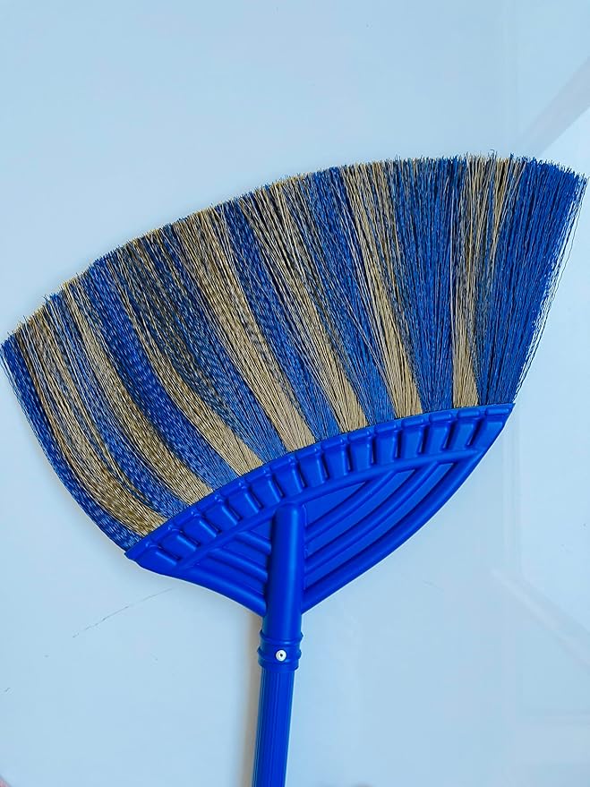 1 Pack Soft Sweeping Brooms /38” House Brooms for Sweeping Indoor& Outdoor Broom Cleaning/Asian Thailand Plastic Broom/Choi Nhua Thai LAN/Choi Nhua Quet Nha (1 pcs) (Blue)