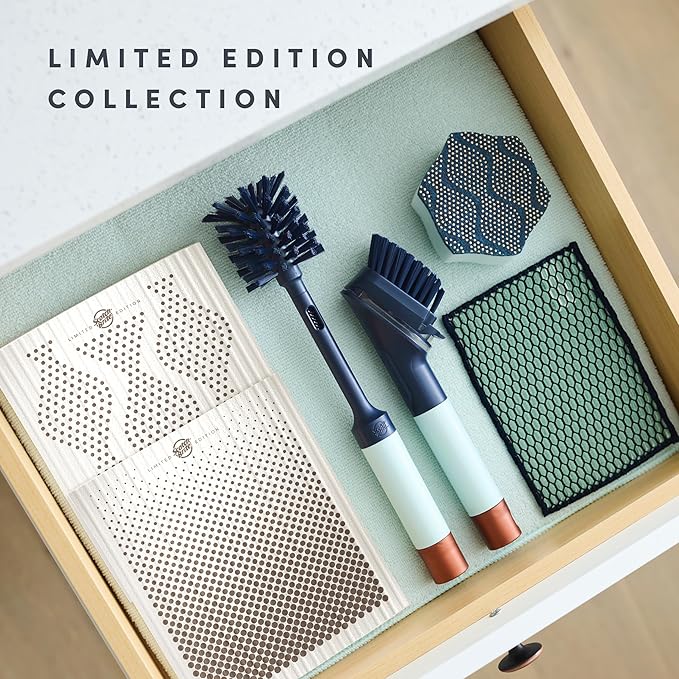 Brite by Scotch-Brite Limited Edition 2-in-1 Straw and Bottle Brush Set, Sleek and Stylish Bottle Cleaner Brush with 360-Degree Bristles and Hidden Straw Brush