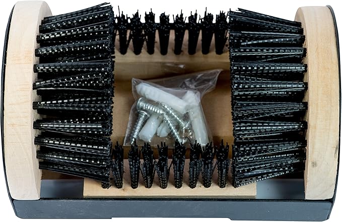 Cadillac Boot Scrubber Cleaner Shoe Brush - Mountable Boot Scrubber Buffer for Boots, Shoes, Sneakers - Indoor/Outdoor Boot Scraper
