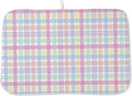 Spring Dish Drying Mat 18x24 Inches For Kitchen Counter Absorbent Easter Colorful Plaid Kitchen Decoration Pink Green Drying Mat Pad For Home Kitchen,Dining Room,Office Decor