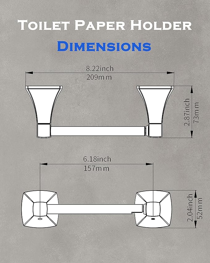Polished Chrome Toilet Paper Holder Bathroom Double Post Pivoting Tissue Roll Holder Stainless Steel and Zinc Alloy Wall Mount