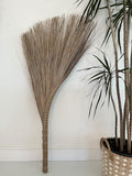 Vietnamese Natural Straw Broom/Handmade Coconut Leaf Broom for Outdoor, Patio, Driveway, Garden (45" Length)
