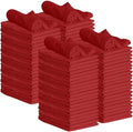 GREEN LIFESTYLE 100 Pack 12x14 Red Shop Towel 100% Cotton, Super Absorbent and Durable for Car, Reusable