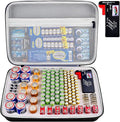Battery Storage Organizer Box with Tester BT-168, Variety Case Holds 140+ AA, AAA, C, D, 9V, Lithium 3V Button Batteries- Not Includes Batteries(Grey)