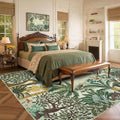 GarveeHome Large Area Rugs 9x12 for Living Room, Jungle Animal Washable Rug Soft Non Slip Backing Floor Mat Carpet Indoor Thin Green Accent Rug for Bedroom Dining Room Playroom Nursery Home Decor