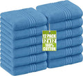 Utopia Towels Wash Cloths Set, 12 by 12 Inches, 100% Cotton Ring Spun, Highly Absorbent and Soft Feel Washcloths for Bathroom, Spa, Gym, and Face, 12 Pack Electric Blue