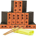 Sanding Block 10 pcs with Tack Cloth, 60 80 120 180 220 320 Coarse Medium Fine Grit Sanding Sponge Assortment, Sanding Sponges for Wood Drywall Metal by S&F STEAD & FAST