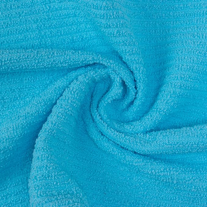 Textila Bar Mop Towels 12x12 Inch – Green & Turqoise – Pack of 10 - Cotton Dish Cloths & Cleaning Towels for Kitchen, Bar, Restaurant, Household Use – Absorbent, Durable, Reusable