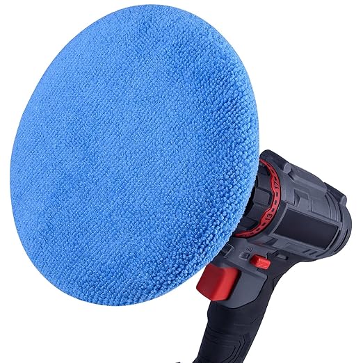 Awpeye 10Pack Car Polisher Pad Bonnet (5 to 6 Inches) Soft Microfiber Polishing Bonnet Buffing Pad Cover