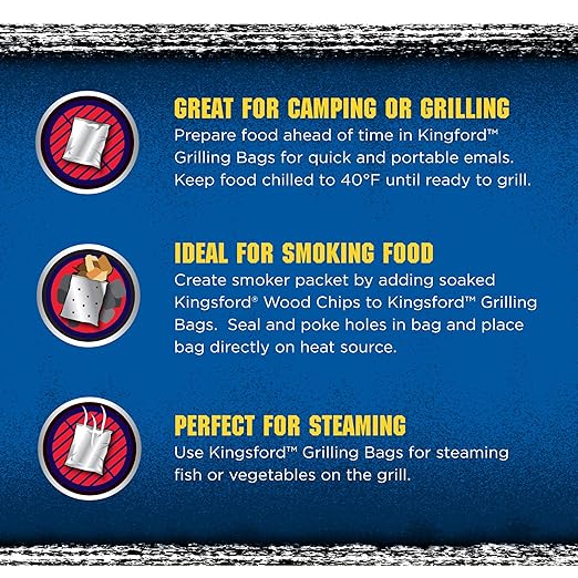 Kingsford 10259994115 Extra-Tough Grilling Bags, 15.5" X 10", 4-Pack