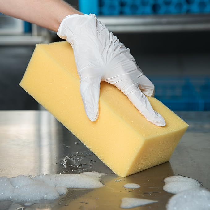 Carlisle FoodService Products 36550100 Commercial Cleaning/Washing Foam Sponge, 8.25", Yellow (Pack of 2)
