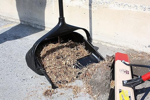 Rubbermaid Commercial Products Executive Series Lobby Pro Upright Dust Pan, Long-Handle, Black, for Professional/Janitorial Cleaners and Debris Collection from Indoor Floors/Hardwoods