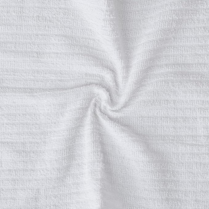 Looperry White Terry Cloth Rags (16 Pack) 16"x19" Inches Ribbed - Lint Free Dish Cloth Multipurpose Cleaning Rags for Housekeeping, Car Wash. Absorbent & Reusable Bar Mop Towels for Kitchen Cotton