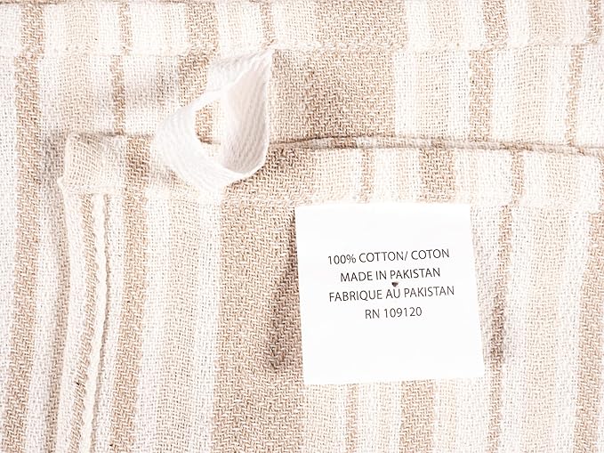 KAF Home Assorted Flat Kitchen Towels | 100% Cotton - 18 x 28 inches | Ultra Absorbent Soft Dish Towels | Perfect for Cooking, Cleaning, and Drying Hands (Beige, 10 Pack)