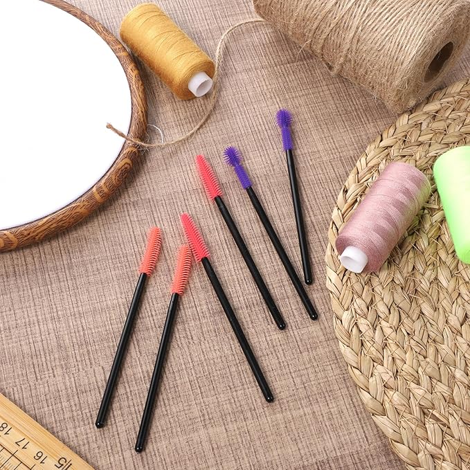 12 Pcs Silicone Nook and Cranny Brush Crevice Cleaning Brushes 3 Styles Sewing Machine Cleaning Brushes Tiny Brush for Sewing Machine, Keyboard, Small Spaces, Orange Purple Red