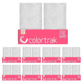 Colortrak Embossed Sheets Silver Aluminum Foil Pop-up Dispenser, 8 Boxes (8000 Pre-cut Sheets) Non-slip Textured Silver 5 x 11 Sheets for Hair Foil Coloring and Highlighting Sheet Applications