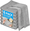 6Pack Multipurpose Wire Dishwashing Rags, Upgrade Non Scratch Wire Dishcloth, for Wet and Dry Use, Reusable Metal Microfiber Cleaning Cloths for Home/Kitchen/Stove