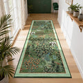 GarveeHome Jungle Rug 2.5x10 Kitchen Runner Rug Non Slip Washable Runners for Hallways, Animal Print Runner Rugs with Rubber Backing Low-Pile Long Carpet for Bedroom Entryway Laundry, Forest Green