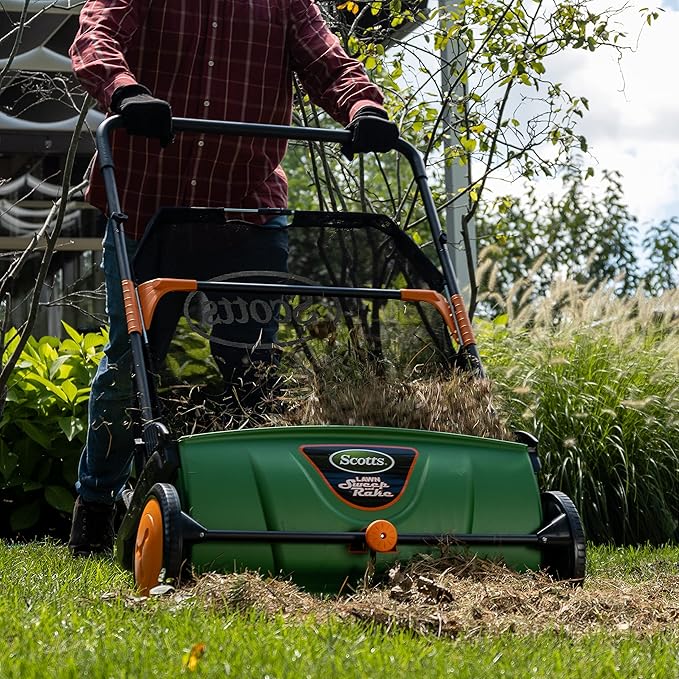 Scotts Outdoor Power Tools LSW70026S 26-Inch Push Lawn Sweeper, Black/Green