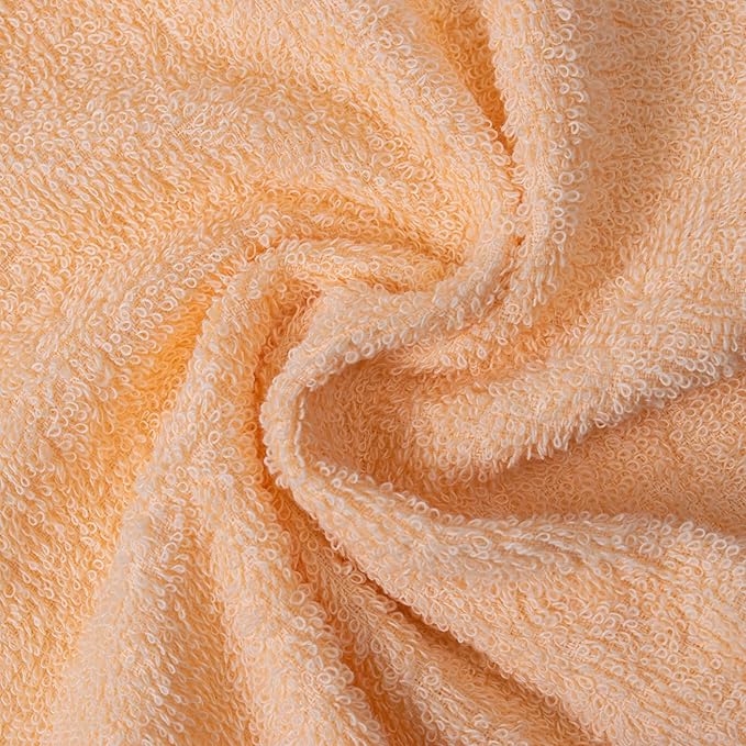 Textila Terry Wash Cloths – Pack of 10, Soft Peach, 12x12 Inches – Soft, Absorbent & Multipurpose Cotton Washcloths for Face, Hand, Bath, Kitchen, Spa, Gym & Hotel Use
