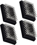Leonyo 4 Pack Grill Brush Replacement Heads Set, 3.3IN x 2.5IN Grill Cleaning Brush Replaceable Heads, Barbecue Cleaner Refill, BBQ Cleaner
