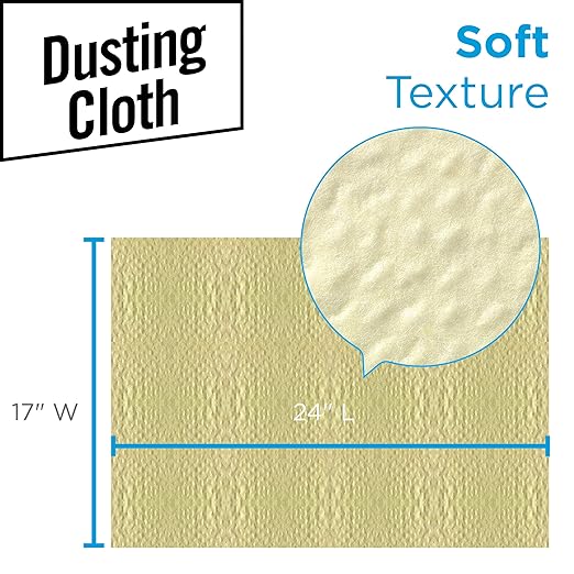 Georgia-Pacific Brawny Yellow 1/8 Fold Disposable Dusting Cloth by GP PRO, 24" Length x 17" Width, 29616 (Case of 4 Packs, 50 Cloths per Pack)