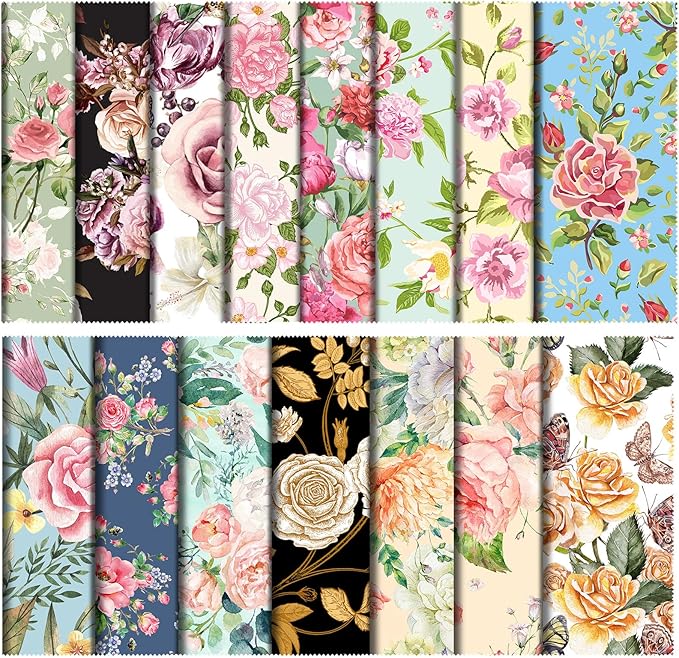 24 Pcs Flower Eyeglasses Cleaning Cloths Lens Cleaning Cloths Reusable Soft Microfiber Glasses Tools for Eyeglasses Camera Lens Cell Phone Screen 6 x 6 Inches