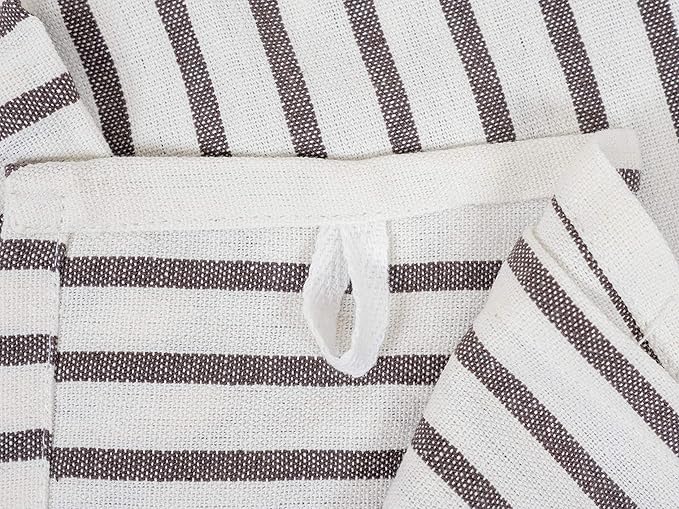 KAF Home Assorted Flat Kitchen Towels |100% Cotton - 18 x 28 inches | Ultra Absorbent Soft Dish Towels | Perfect for Cooking, Cleaning, and Drying Hands (Gray, 18 x 28-10 Pack)