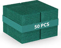 50-Pack Heavy Duty Green Scouring Pads 4x6 Inch | Reusable Non-Scratch Scrub Pads for Kitchen, Dishes, Pots, Pans, Grills & Household Cleaning | Multipurpose Scrubbers for Tough Stains