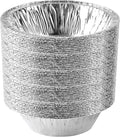 PLASTICPRO 6'' Inch Round Tin Foil Cake Pans Disposable Aluminum, Freezer & Oven Safe - For Baking, Cooking, Storage, Roasting, & Reheating, Pack of 100