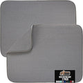 GORILLA GRIP Ultra Water Absorbent Microfiber Dish Drying Mat, 18x24, Quick Dry Thick Mesh, Slip Resistant Pad for Sink Dishes or Under Rack, Kitchen Counter Accessories, Machine Wash, 2 Pack Gray