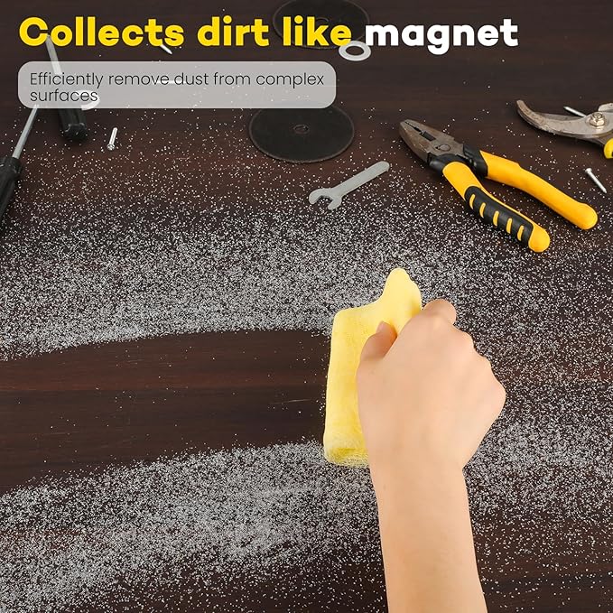 CAREGY 16Pcs Tack Cloth for Removing Dust from Woodworking, Sanding Particles, Clean & Polish, Ideal for Woodworking & Painting,Wax and Silicone Free, 18 x 36 Inches Dust Cloths