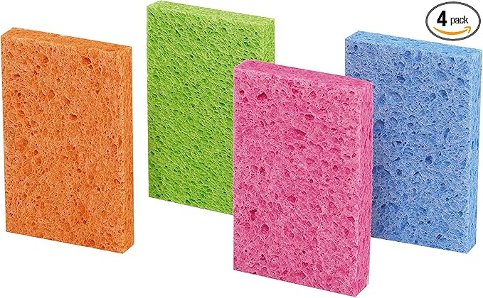 ocelo Handy Utility Kitchen Sponges, 4 Sponges/Pk, 1-Pack (4 Sponges Total)