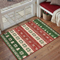 Christmas Red Area Rug 2x3 Washable Snowflake Carpet Non Slip Holiday Decorative Accent Doormat Xmas Boho for Entrance Bathroom Laundry Kitchen Dining Room