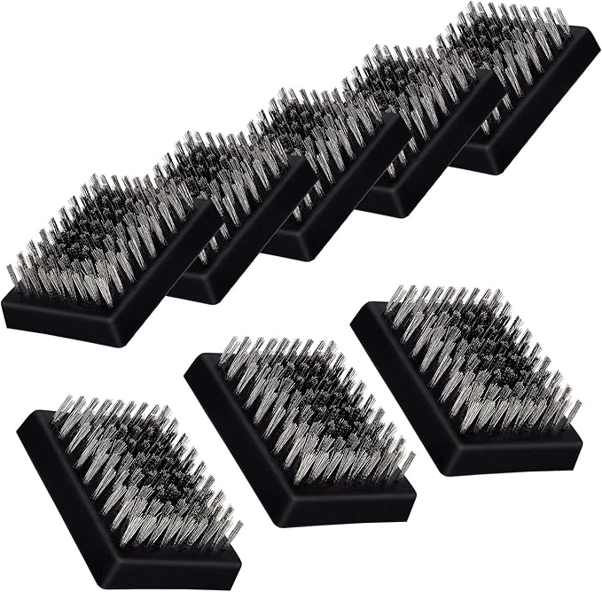 3.3" x 2.5" Grill Brush Replacement Heads Set of 8, Leonyo Grill Cleaning Brush Replaceable Heads, Barbecue Cleaner Refill