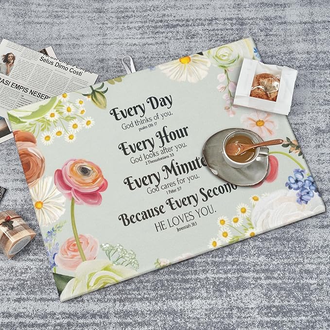 Vintage Country Watercolor Wildflowers Dish Drying Mat for Kitchen Counter, 18"x24" Microfiber Absorbent Fast Dry Mat, 2Pcs Dish Mat Faucet Mats Sets, Large Drying Kitchen Mat Kitchen Drying Pad