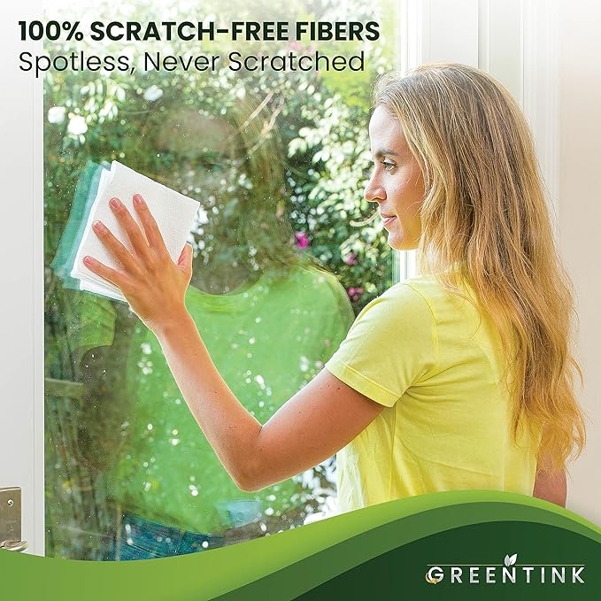 Eco-Friendly Reusable Dish Cloth Set – 24-Pk Multipurpose Kitchen Cleaning Cloth Made from Recycled Materials – Absorbent, Dish Towels & Non-Scratch Cleaning Rags, 12x12 in.