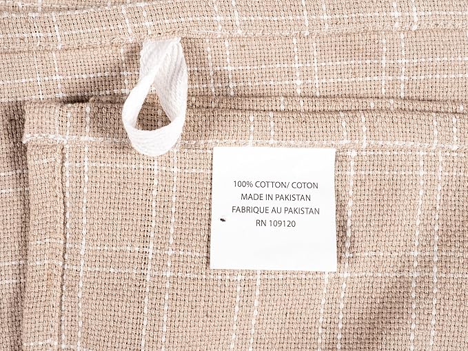KAF Home Assorted Flat Kitchen Towels | 100% Cotton - 18 x 28 inches | Ultra Absorbent Soft Dish Towels | Perfect for Cooking, Cleaning, and Drying Hands (Beige, 10 Pack)