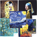Clean & Clear Microfiber Large [5 Pack] World Best Classic Art Collection - Ultra Premium Quality Cleaning Cloths (Best for Camera Lens, Glasses, Screens, and All Lens.)