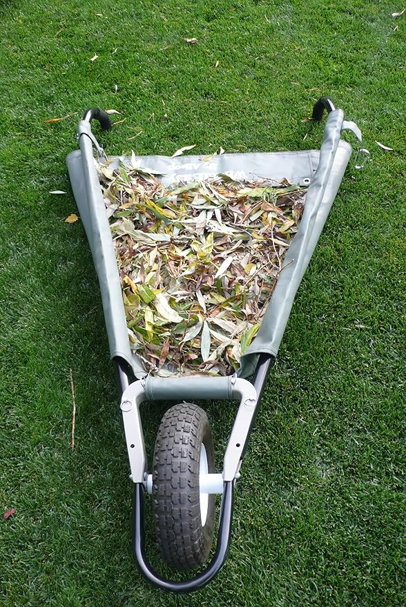 Allsop WheelEasy - Foldable Garden Cart (Wheelbarrow) with Easy Grip Handles