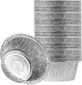 PLASTICPRO 4.5'' Inch Round Tin Foil Pans Disposable Aluminum, Freezer & Oven Safe Pack of 50