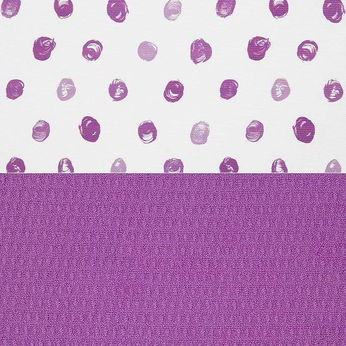 S&T INC. Absorbent, Reversible Microfiber Dish Drying Mat for Kitchen, 16 Inch x 18 Inch, Paint Dots