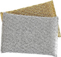 Kitchen Sponge Scrubber, Heavy Duty, Hand Friendly Scouring Sponge for Sink, Pot, Dish Washing Scrubber Non-Scratch, Kosher Sponge, by Superio (Silver-Gold)