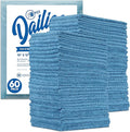 Microfiber Wholesale Dailies Microfiber Cleaning Cloths | 60-Pack (Blue) 12"x10" | Fits TowelNest Dispenser | Reusable, Absorbent, Washable | Eco-Friendly Paper Towel Alternative