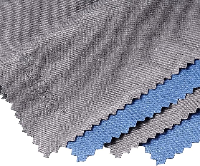 Wisdompro 8-Pack 6x7 Inches Microfiber Cleaning Cloth for Camera Lens, Glasses, Phone, iPhone, iPad, Tablet, Laptop, LCD TV, Computer Screen, Monitor and Other Electronics Device - (4 Blue, 4 Grey)