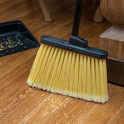 Carlisle FoodService Products 3686500 Duo-Sweep Flagged Angle Broom, 56" Length