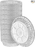 Nicole Home Collection Aluminum Pans 7” Round Disposable Foil Pans (500 Pack) – 7 Inch Round Disposable Takeout Pans